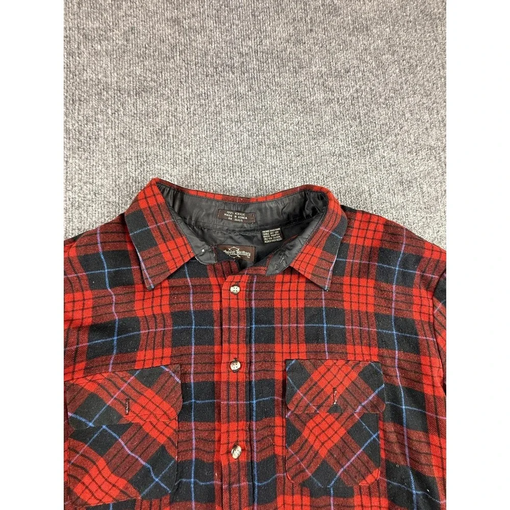 Northwest Territory Shirt Mens XL Red Plaid Flannel‎ Lined Long Sleeve Casual